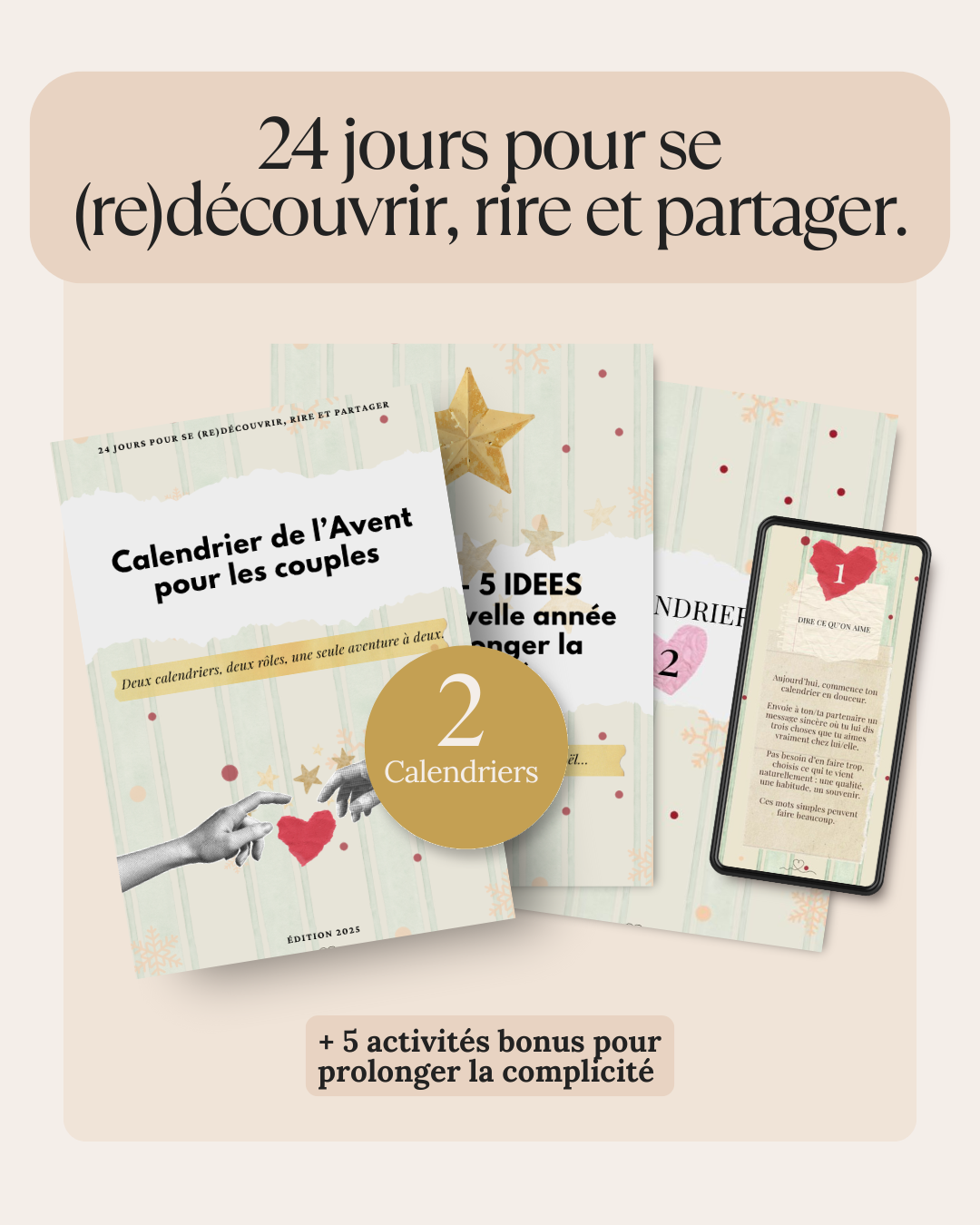 Calendrier de l’Avent pour les couples – 24 activités à deux | Édition 2025